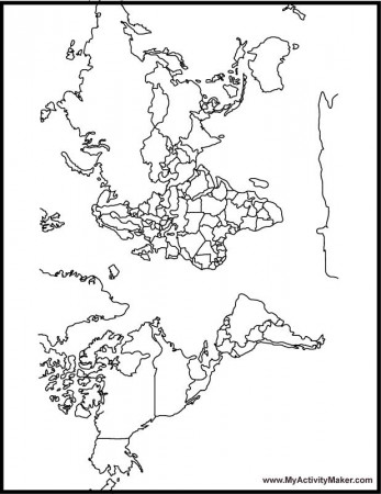 Printable Coloring Pages: World Map Coloring Pages