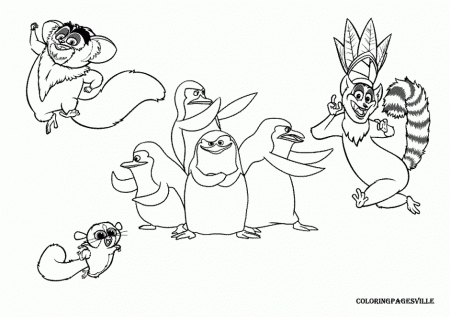 Penguins Of Madagascar Coloring Pages Coloring Pages For Kids 
