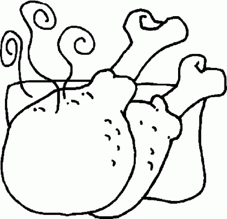 Download The Tasty Chicken Drumstick Coloring Page Or Print The 