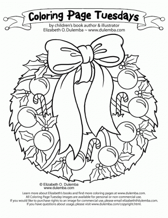 Coloring Pages Of Christmas Wreaths