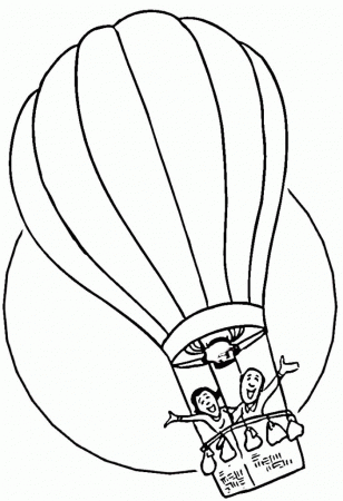 hot air baloon A4 Colouring Pages (page 2)