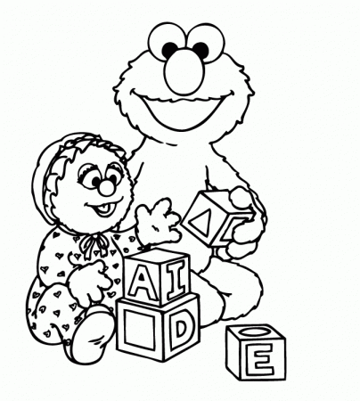 Elmo Coloring Pages for Kids- Printable Worksheets
