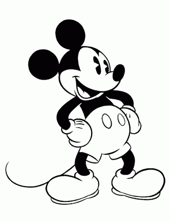 Picture of mickey mouse to color | coloring pages for kids 
