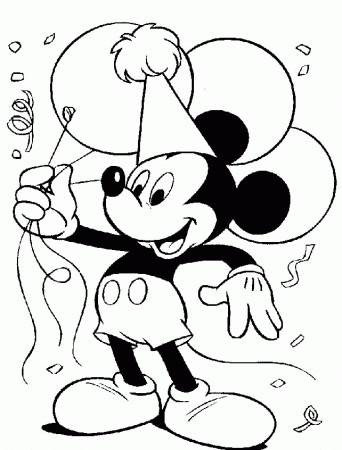 Mickey Mouse Birthday Coloring Pages To Print - Free Printable 