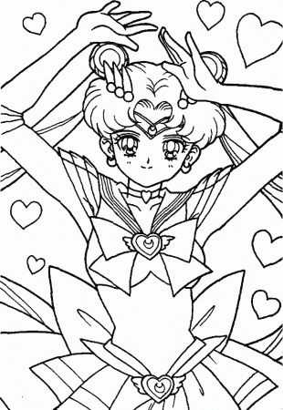 Raise Your Hand Two Sailor Moon Coloring Pages - Sailor Moon 