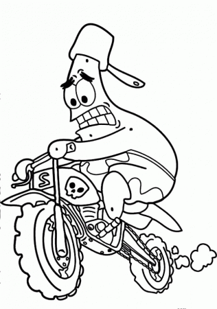 Download Patrick Feels Afraid To Ride On A Motorcycle Spongebob 