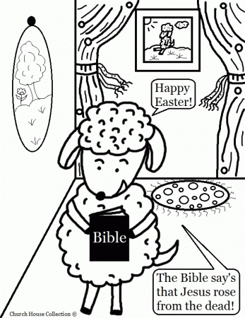 Church House Collection Blog: Easter Sheep With Bible Coloring 