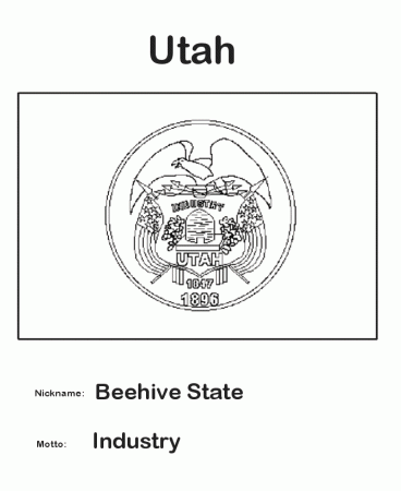 Utah State Flag Coloring Page | Cub Scouts