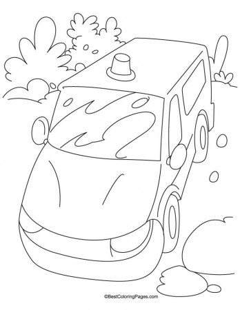 Police petrol jeep coloring page | Download Free Police petrol 