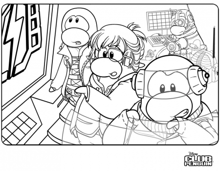 club penguin puffle coloring pages : Printable Coloring Sheet 