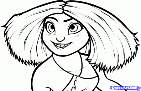 How to Draw Eep, Eep From The Croods, Step by Step, Movies, Pop 