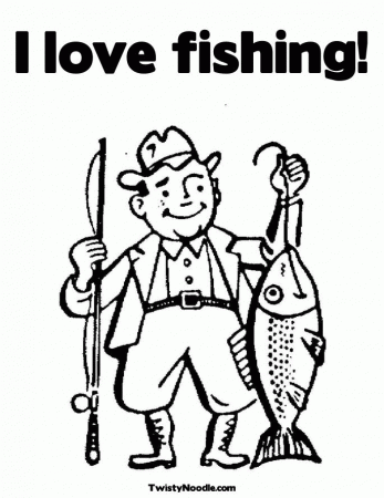 fishing coloring pages 17 | Papa