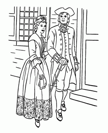 USA-Printables: Early American Society Coloring Pages - Early 