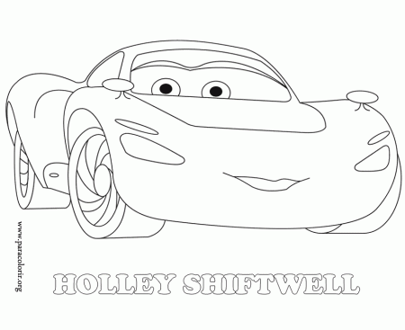 Cars Movie - Holley Shiftwell coloring page