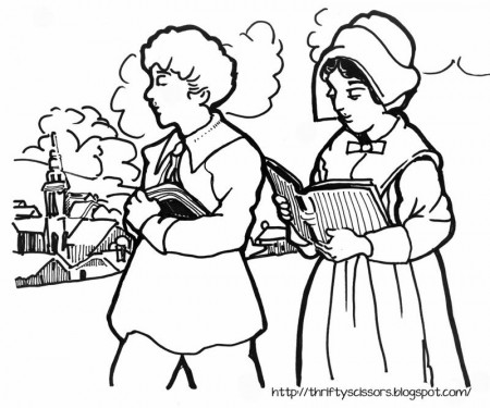 Thrifty Scissors: Coloring Pages of Pilgrims