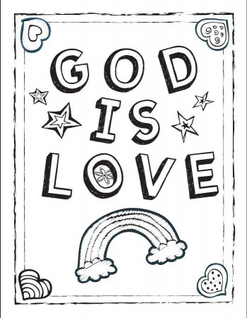 God is Love coloring sheet.jpg | Kid's Bible Activities