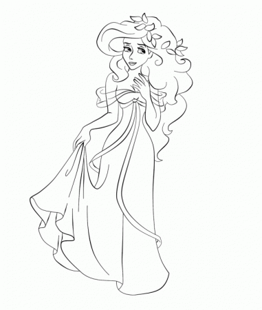 Princess Giselle Coloring Page Disney Cartoon Character Picture Id 