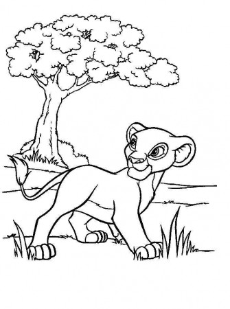 printable Disney Cartoon Simba Coloring Pages | Coloring Pages