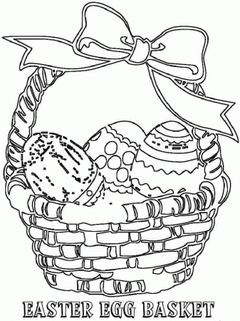 Free Easter Basket Coloring Pages For Toddler 16455#
