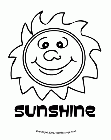 The Sun - Free Coloring Pages for Kids - Printable Colouring Sheets