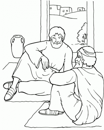 Paul and Ananias - Coloring Page