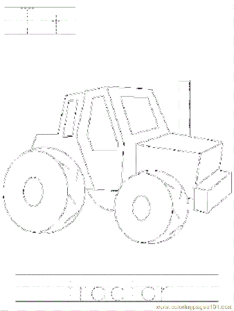 Coloring Pages Btrace Tractor (Transport > Land Transport) - free 