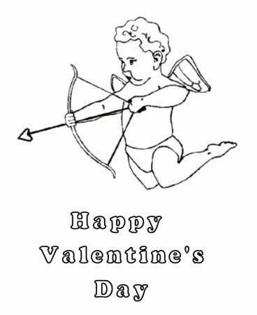 valentines day cupids coloring pages happy cupid