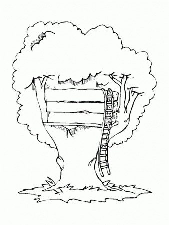 Houses Coloring Pages Tree House Coloring Pages Gif Kids 192884 