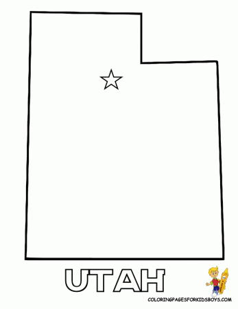 Mighty Map Coloring Pages | Tennessee - Wyoming | Free | Maps 