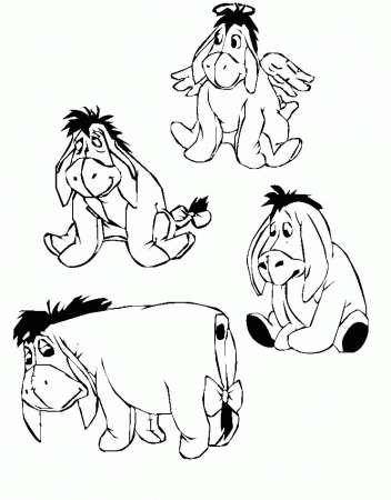 Great Eeyore Coloring Print Out For Kids - Eeyore Coloring Pages 