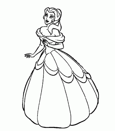 Single princess coloring pages Free Printable Coloring Pages For 