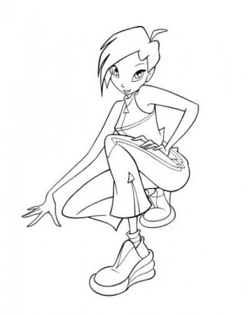 TECNA coloring pages - Tecna the Winx club fairy