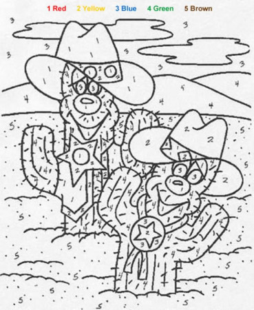 NATURE Color by Number coloring pages - Cactus