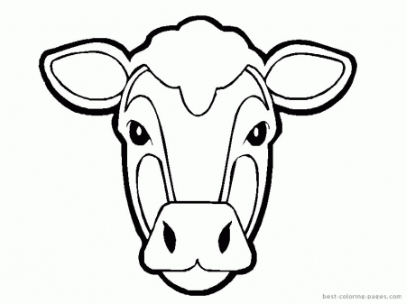 Animal Coloring Face Mask Template Cow Printable Cow : cow mask 