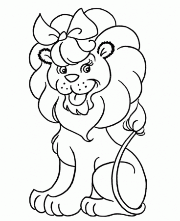 Pre-K Coloring Pages Lion Coloring Pages For Kids Free Printable 