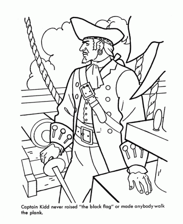 Bluebonkers: Caribbean Pirates of the Sea coloring pages - Captain 