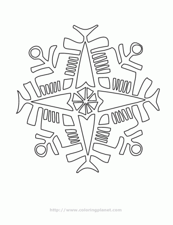 snowflake printable coloring in pages for kids - number 1286 online