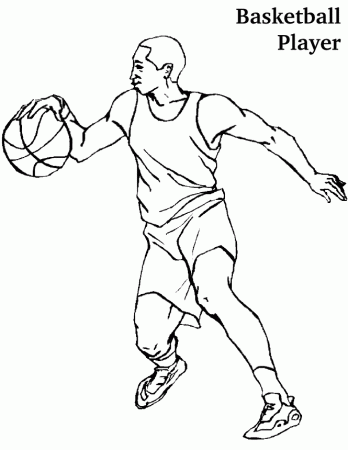Download Coloring Pages Of A Basketball Player Or Print Coloring 