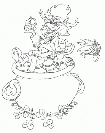 Leprechaun coloring page by borogove13 on deviantART