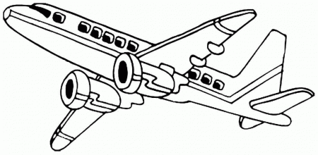 Free Coloring Sheets Transportation Air Plane For Preschool - #