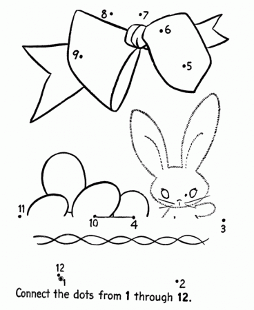 Easter Dot-to-Dot Coloring Activity Pages | Kids connect the dots 