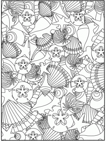 Undersea Designs 1 -Seashells | Coloring pages