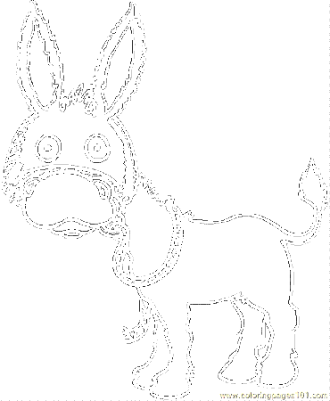 Coloring Pages Donkey Coloring Page 002 (Cartoons > Others) - free 