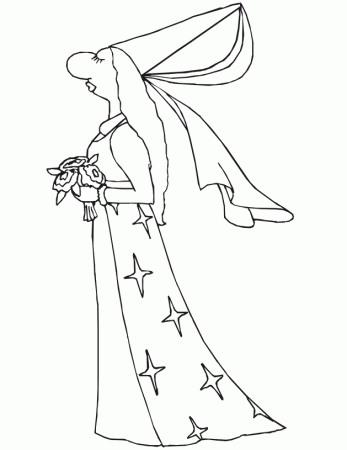 Princess Coloring Page | Big Nosed Princess' Wedding