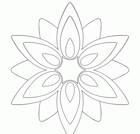 Unique Form Of Rose Coloring Page - Kids Colouring Pages