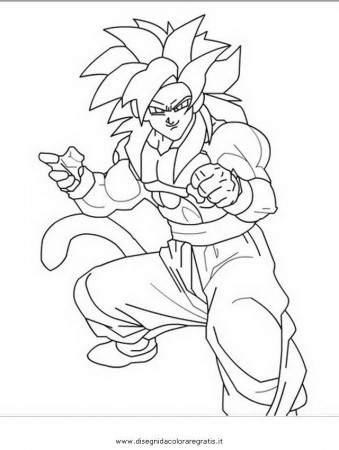 SSJ4 Goku Colouring Pages (page 2)