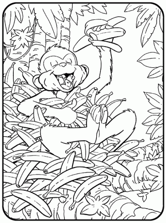 Jungle Monkey Coloring Pages - Category