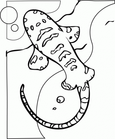 13549 Funny Zebra Shark Animal Coloring Page Printable For Kids 
