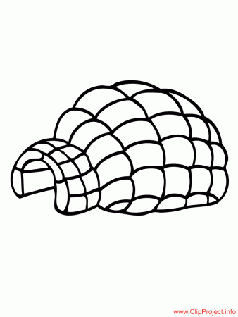 Igloo drawing Colouring Pages