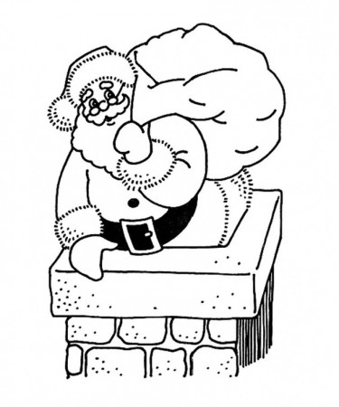 Santa Claus Into A Large Pit Coloring Page - Kids Colouring Pages